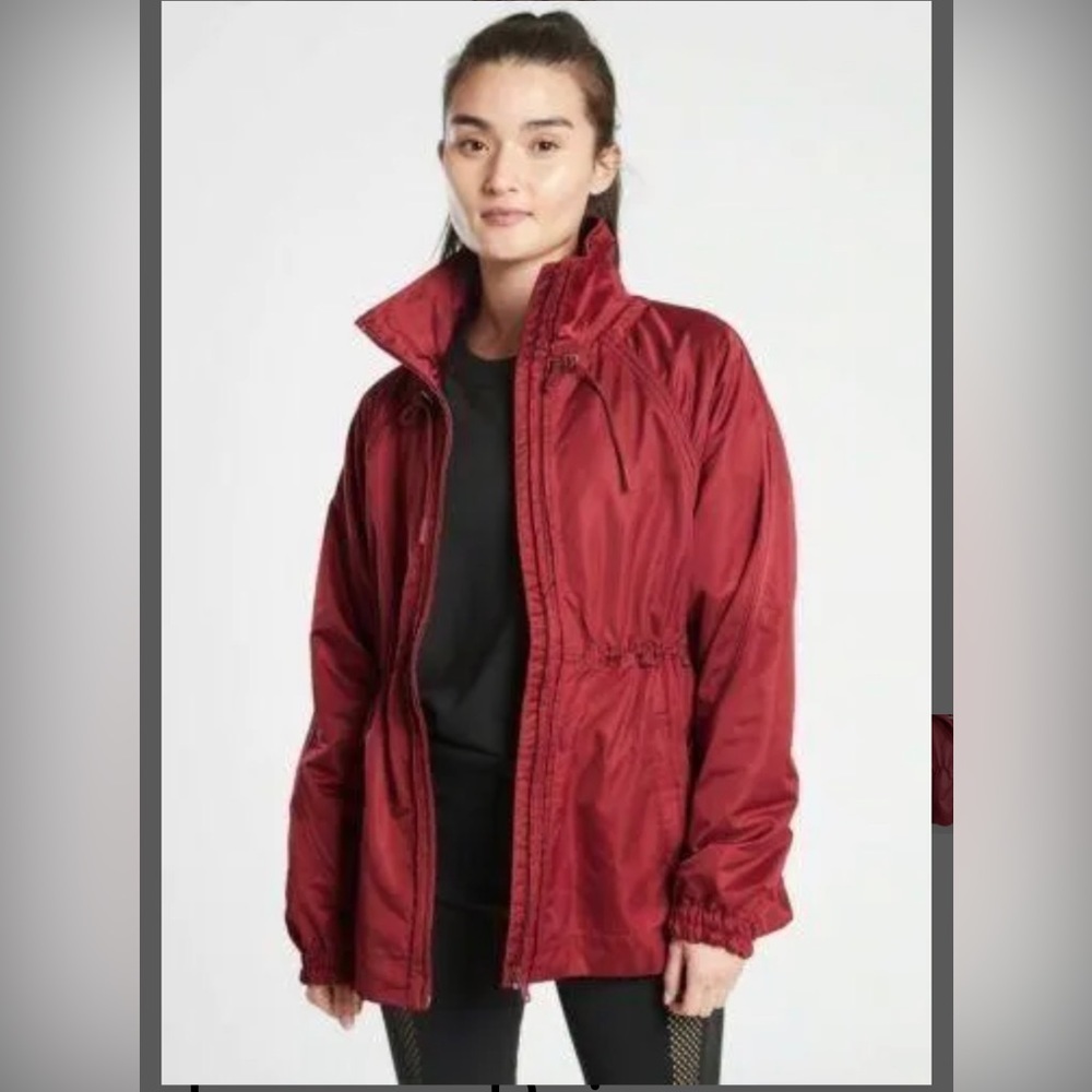 🦋 Athleta | Women’s Red Escape Jacket Size: Small (no hood)